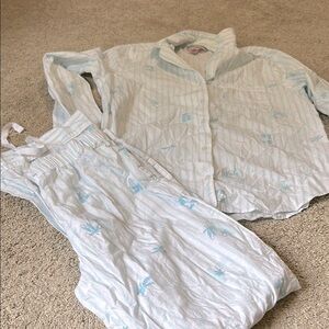 Victoria Secret Pajama Set Button Long Sleeve and Pants size small